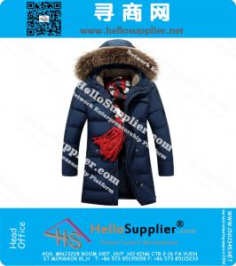 Mens Thickening Plus-Size Outdoor Waterproof Down Jacket 90% White Duck Down Coat X-Long Men Winter Outerwear