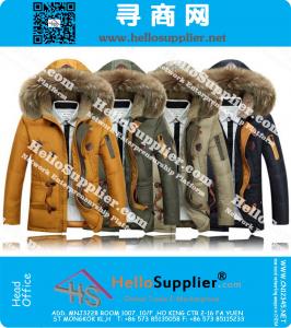 Wadded mens winter jackets coats,winter white duck down parka men fur hood chaquetas hombre marcas