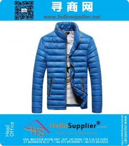 Winter Jacket Men 2015 Fashion Padded Warm Jacket Striped Solid Overcoat Men Outdoor Down Coat Good Quality Male Coats